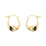 18K 925 Silver Hollow Twisted Hoop Huggie Earrings Charms Fine Jewelry