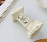 18K 925 Silver Hollow Twisted Hoop Huggie Earrings Charms Fine Jewelry