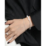 Baroque Pearl Sterling Silver Chain Bracelet