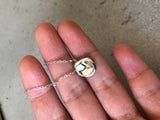 18K 925 Silver Geometric Irregular Coin Pendant Necklace C-B331
