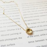 18K 925 Silver Geometric Irregular Coin Pendant Necklace C-B331