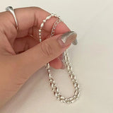 925 Sterling Silver Lucky Olive Beads Choker Necklace