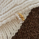 925 Silver Ball Hoop Earrings C-C1020