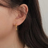 925 Silver Ball Hoop Earrings C-C1020