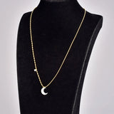 18K Beads Chain Shell Choker Necklace Top