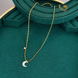 18K Beads Chain Shell Choker Necklace Top
