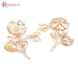 18K Brass Flower Connect Charms Pendants for Jewelry Making