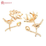 18K Brass Flower Connect Charms Pendants for Jewelry Making