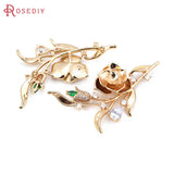 18K Brass Flower Connect Charms Pendants for Jewelry Making