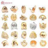 18K Brass Flower Caps Tassel Caps for DIY Jewelry Making
