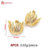 18K Brass Flower Caps Tassel Caps for DIY Jewelry Making