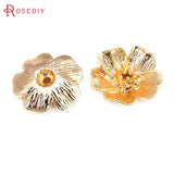18K Brass Flower Charms Pendants for DIY Jewelry Making