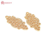 18K Brass Flower Charms Pendants Jewelry Making Supplies