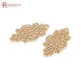 18K Brass Flower Charms Pendants Jewelry Making Supplies