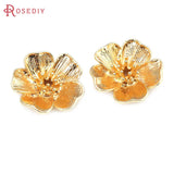 18K Brass Flower Charms Pendants for DIY Jewelry Making