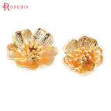18K Brass Flower Charms Pendants for DIY Jewelry Making