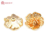 18K Brass Flower Charms Pendants for DIY Jewelry Making