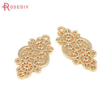 18K Brass Flower Charms Pendants Jewelry Making Supplies