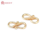 18K Brass S M Shape Bracelet Necklace Clasps Jewelry Supplies