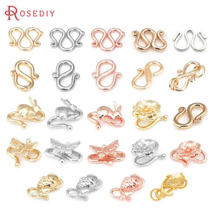 18K Brass S M Shape Bracelet Necklace Clasps Jewelry Supplies