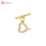 18K Brass Zircon Toggle Clasps Bracelet Connect Jewelry Findings
