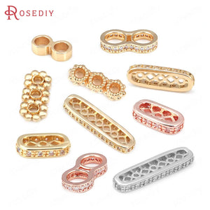 18K Brass Rectangle Bracelet Spacer Beads Jewelry Making Supplies