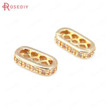 18K Brass Rectangle Bracelet Spacer Beads Jewelry Making Supplies