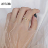 18K Zircon Crystal Heart Ring Women Minimalist Charm Jewelry