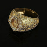 18K Zircon Lion Ring Men's Wedding Punk Style Engagement Retro Jewelry