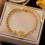 18K Titanium Steel Bracelet for Women Street Punk Snake Hip-Hop Charms