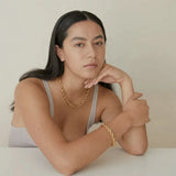18K Plated Stainless Steel Twisted Rope Chain Choker Necklace