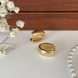 925 Silver Heavy Industry Oval Ear-Bone Piercing Hoop Earrings