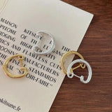 925 Silver Oval Hoop Earrings C-C1002