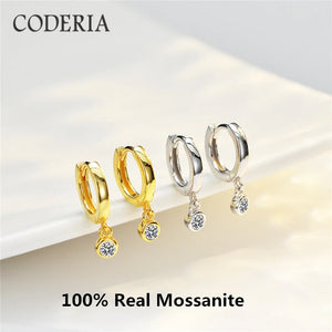 18K Moissanite 0.1CT Pendant Earrings Sterling Silver