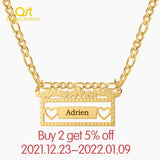 18K Tiny Name Necklace for Women - Engrave Any Name Pendant
