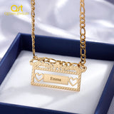 18K Tiny Name Necklace for Women - Engrave Any Name Pendant