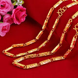 18K Not Fade Forever Unisex Necklace Colgantes Bizuteria Kolye Bijoux Femme