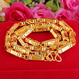 18K Not Fade Forever Unisex Necklace Colgantes Bizuteria Kolye Bijoux Femme