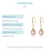 18K Pearl Long Drop Earring Wedding Jewelry