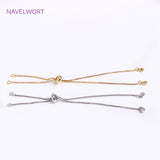 18K Plated 1.0mm Box Chain Bracelet Component