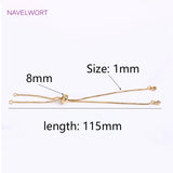 18K Plated 1.0mm Box Chain Bracelet Component