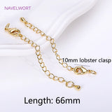 18K Plated Jewelry Extender Chain, 6.6cm Tail Chain with Lobster Clasps