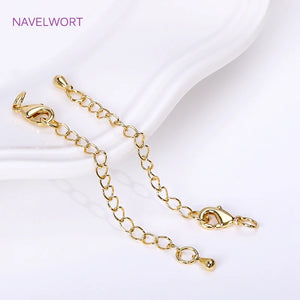 18K Plated Jewelry Extender Chain, 6.6cm Tail Chain with Lobster Clasps