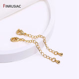 18K Plated 60mm Bracelet Extender Chain Heart Extension Chains For Jewelry