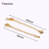 18K Plated 60mm Bracelet Extender Chain Heart Extension Chains For Jewelry