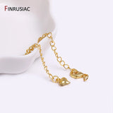 18K Plated 60mm Bracelet Extender Chain Heart Extension Chains For Jewelry