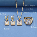 18K Plated African Jewelry Dubai Bridal Wedding Dress Accessories Set