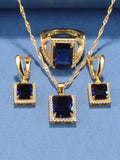 18K Plated African Jewelry Dubai Bridal Wedding Dress Accessories Set