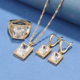 18K Plated African Jewelry Dubai Bridal Wedding Dress Accessories Set