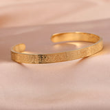 18K Plated Ayatul Kursi Cuff Bangle Islamic Muslim Quran Bracelet